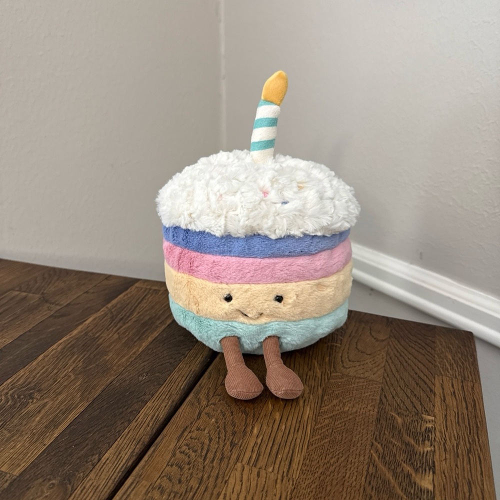 Jellycat Amuseables Rainbow Cake Huggable Plush Cake